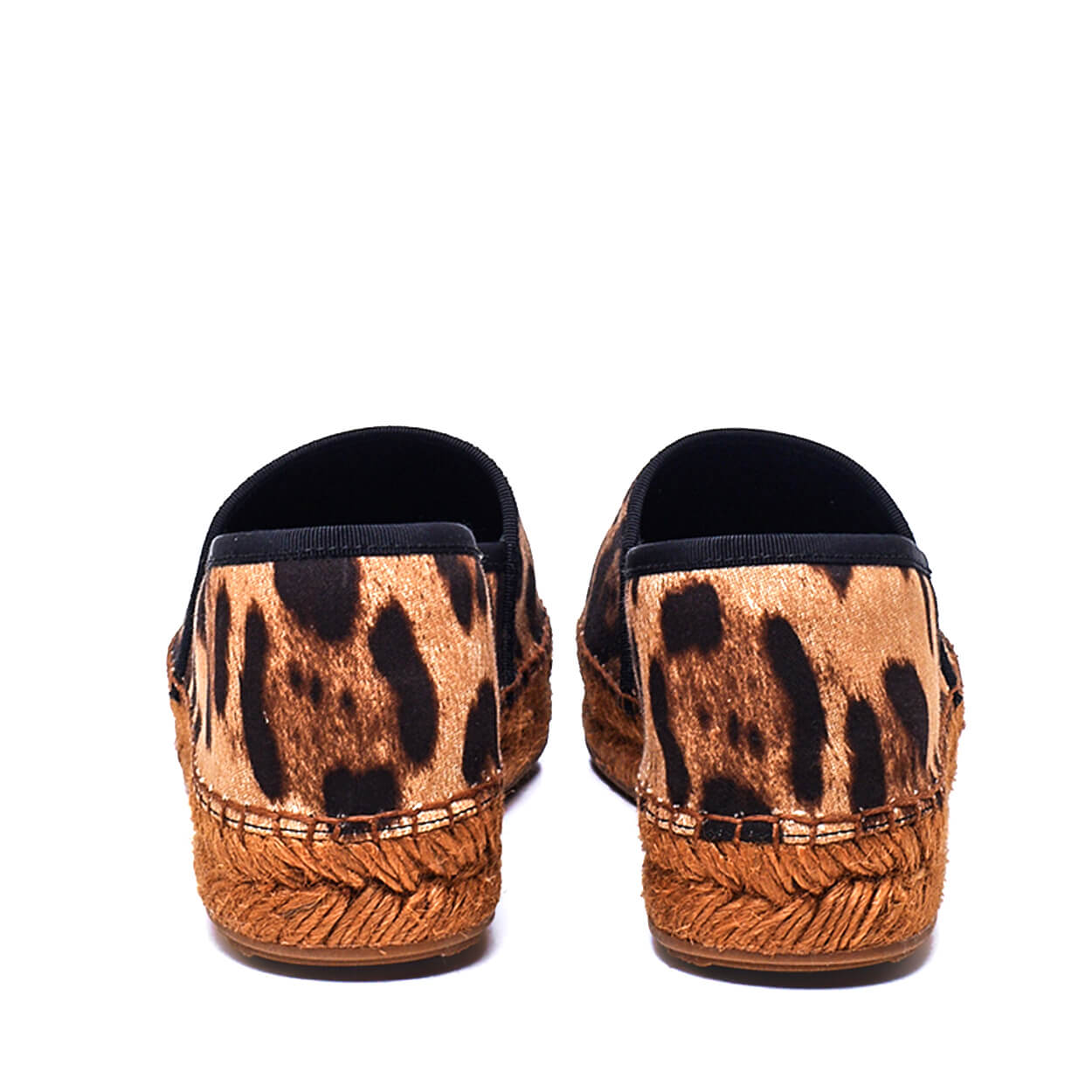 Dolce & Gabbana -Leopard Print Logo Plaque Espadrilles 38